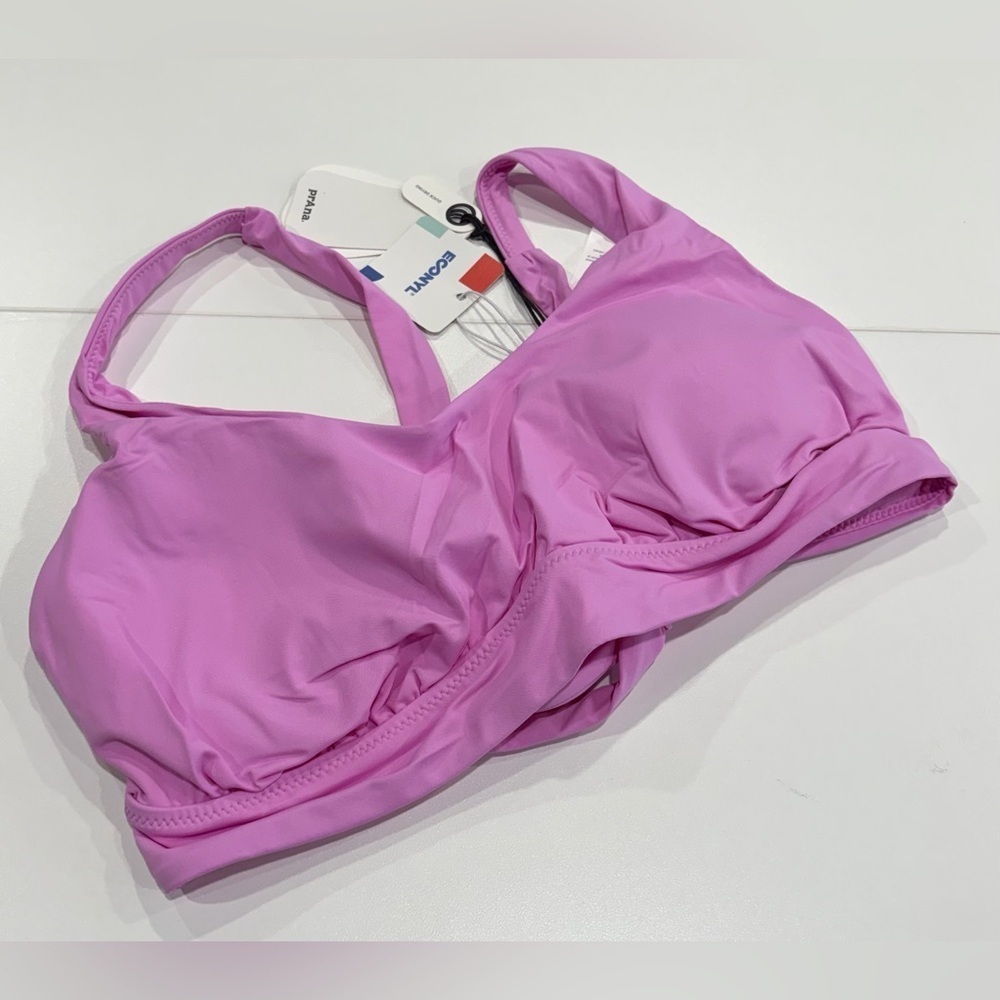 prAna Women's Medium Mallorca Bikini Top Pink Cosmos Swimsuit Swim NWT